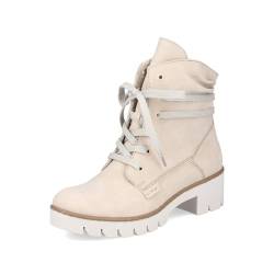 Rieker Damen Schnürstiefeletten X5717, Frauen Stiefeletten,Kurzstiefel,uebergangsschuhe,uebergangsstiefel,schnürboots,beige (62),41 EU / 7.5 UK von Rieker