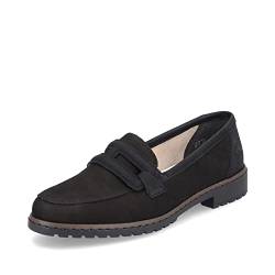 Rieker Damen Slipper 51864, Frauen Slip On,lose Einlage,büro,Freizeit,Slipper,Mokassins,Halbschuhe,Slip-ons,Slides,Loafer,schwarz (00),39 EU / 6 UK von Rieker