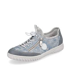 Rieker Damen Sneaker N0963, Frauen Schnürschuhe,lose Einlage,schnürer,Sneaker,Halbschuhe,Freizeitschuhe,Schnuerer,blau (12),36 EU / 3.5 UK von Rieker