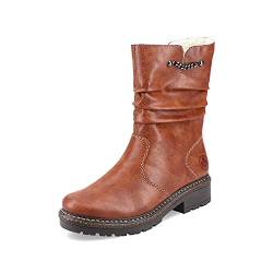 Rieker Damen Winterstiefel Z3482, Frauen Stiefel,Winterboots,halbschaftstiefel,warm,gefüttert,Woman,Lady,Ladies,Boots,braun (24),36 EU / 3.5 UK von Rieker