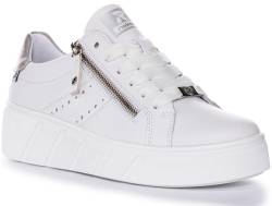 Rieker Evolution Damen Low-Top Sneaker W0505, Frauen Halbschuhe,lose Einlage,Plateausohle,straßenschuhe,Strassenschuhe,Weiss (80),40 EU / 6.5 UK von Rieker