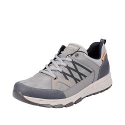 Rieker Herren Bequemschuhe B6711, Männer Schnürhalbschuhe,lose Einlage,wasserdicht,riekerTEX,Komfortschuhe,schnürer,grau (40),40 EU / 6.5 UK von Rieker