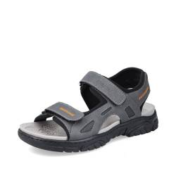 Rieker Herren Klassische Sandalen 22761, Männer Sandalen,Strandschuhe,Sandaletten,klettsandalen,bequem,Sommerschuhe,grau (45),44 EU / 9.5 UK von Rieker