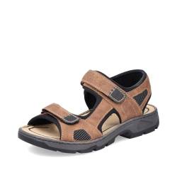 Rieker Herren Klassische Sandalen 26156, Männer Sandalen,Sandaletten,klettsandalen,bequem,Sommerschuhe,Freizeitschuhe,braun Kombi (25),43 EU / 9 UK von Rieker