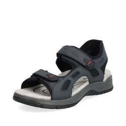 Rieker Herren Klassische Sandalen 26955, Männer Sandalen,freizeitschuhe,offene schuhe,strandschuhe,sandaletten,klettsandalen,blau (14),45 EU / 10.5 UK von Rieker