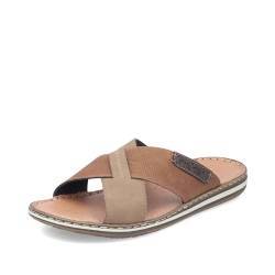 Rieker Herren Pantoletten 21088, Männer Slipper,Sommerschuhe,sommerclogs,Sandalen,Freizeitschuhe,Schlupfschuhe,Slides,Mules,braun (25),45 EU / 10.5 UK von Rieker