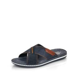 Rieker Herren Pantoletten 21098, Männer Slipper,Sommerschuhe,sommerclogs,Sandalen,Freizeitschuhe,Schlupfschuhe,Slides,Mules,blau (14),45 EU / 10.5 UK von Rieker