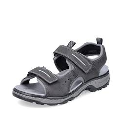 Rieker Herren Sandaletten 21861, Männer Sandalen,offene,schuhe,strandschuhe,sommersandalen,bequem,flach,sommerschuhe,grau kombi (00),42 EU / 8 UK von Rieker