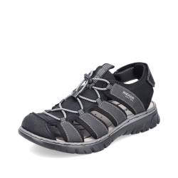 Rieker Herren geschlossene Sandalen 26770, Männer Sandalen,halbschuhe,klettverschluss,sommerschuhe,freizeitschuhe,schwarz (00),40 EU / 6.5 UK von Rieker