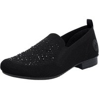 Rieker Slipper Loafer, Business Schuh mit Strass-Steinchen verziert von Rieker