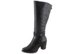 Stiefel RIEKER Gr. 36, XL-Schaft, schwarz Damen Schuhe Weitschaftstiefel mit Zierbänder, XL-Schaft von Rieker