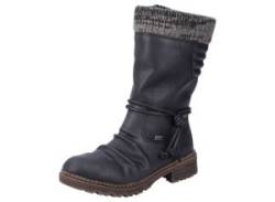 Winterstiefel RIEKER Gr. 38, schwarz Damen Schuhe Winterstiefel mit gestricktem Schaftrand von Rieker