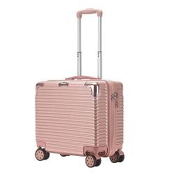 Koffer tragbar Koffer mit Rädern, 16-Zoll-Boarding-Handgepäck, tragbares Gepäck, Kleiner, kratzfester Reisekoffer Bußgeld von Rieort
