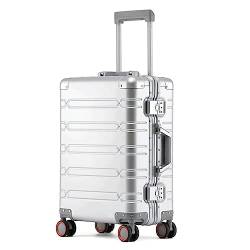 Koffer tragbar Koffer mit Rollen, leichtes Luxusgepäck mit großer Kapazität, Koffer aus Aluminium-Magnesium-Legierung, Geschäftsreise-Geschäftsgepäck Bußgeld von Rieort