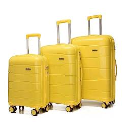 Rieort Koffer tragbar 3-teilige Koffer, großes Fassungsvermögen, Aufbewahrungsgepäck, Reise-Handgepäck, Verstellbarer Trolley-Koffer mit Universalrädern Bußgeld von Rieort