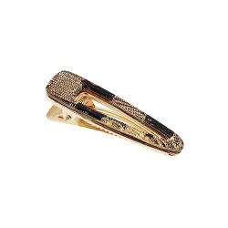 Righe e Pois - Haarspange aus Metall mit goldener Textur gemusterter Platte - hohle Haarspange mit 5,5 cm Länge (Gold) von Righe e Pois