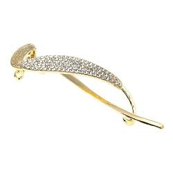 Righe e Pois - Haarspange für dünnes Haar, 10 cm, aus Metall mit Perlen oder Strasssteinen - elegante Haarspange (Strass) von Righe e Pois