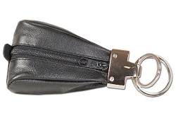 Rimbaldi® Luxus-Schlüsseletui mit Extratasche aus weichem Rind-Nappaleder in Schwarz von Rimbaldi