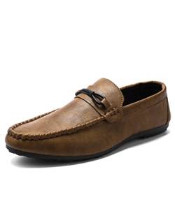 Rimhold Herren Freizeitschuhe Büroschuhe Weiche Bootsschuhe Bequeme Slip auf Leder Mokassins Kleider Schuhe von Rimhold