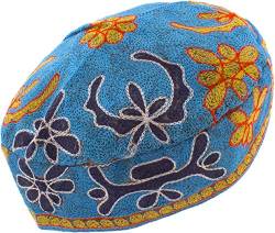 Rimmon Judaica Baumwolle Buchari Kippah mit Stickerei Gr. Einheitsgröße, hellblau von Rimmon Judaica