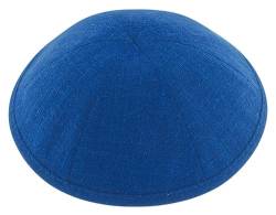 Rimmon Judaica Deluxe Kippah aus Leinen mit Baumwollfutter, 15,5 cm, königsblau, One size von Rimmon Judaica