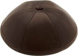 Rimmon Judaica Satin-Kippah mit 6 Abschnitten., braun, 56 von Rimmon Judaica