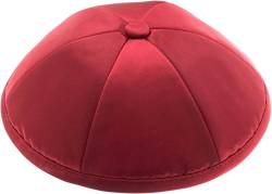 Rimmon Judaica Satin-Kippah mit 6 Abschnitten., rot, 56 von Rimmon Judaica