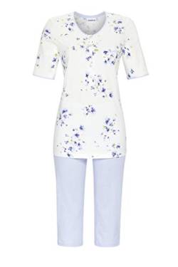 Ringella Damen Pyjama mit Caprihose bleu 54 1211243, bleu, 54 von Ringella