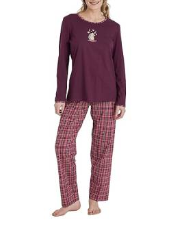 Ringella Damen Pyjama mit Motivdruck Purple Wine 44 3511217,Purple Wine, 44 von Ringella