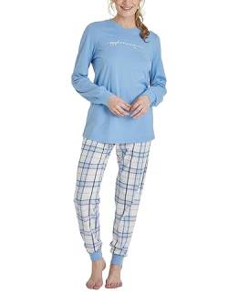 Ringella Damen Pyjama mit Strickbündchen Blue Bell 50 3511210,Blue Bell, 50 von Ringella