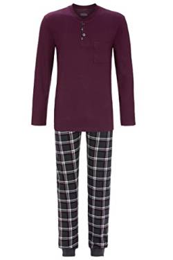 Ringella Herren Pyjama mit Knopfleiste Wine 52 2541223,Wine, 52 von Ringella