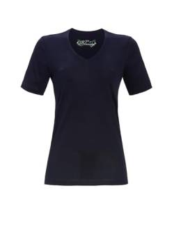 T-Shirt mit V-Ausschnitt Farbe Dark Navy, Größe 36 von Ringella