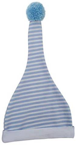 Baby Zipfelmütze Zwergenmütze Babymütze blau weiß gestreift Bommel (43 cm (2-6 Monate)) von Ringelsuse