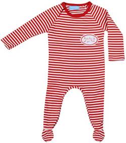 Ringelsuse Baby Schlafanzug Babyschlafanzug Schlafstrampler Müde Bin ich GEH zur Ruh rot weiß (86/92) von Ringelsuse