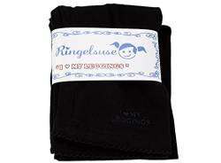 Ringelsuse Schwarze Leggings Damen mit Muster Stickerei I love my Leggings Größe S Baumwolle Fairtrade von Ringelsuse