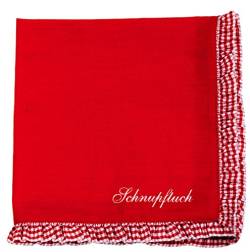 Ringelsuse Taschentuch Stoff Damen Druck Schnupftuch Rot Weiß 15 x 15 cm Baumwolle Fairtrade von Ringelsuse