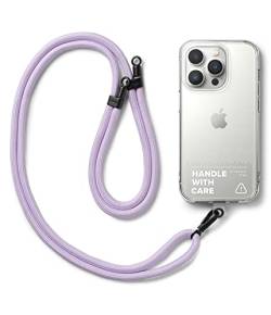 Ringke Holder Link Clear [Kordel mit TPU Transparent Pad] Crossbody Handykette Universal zum Umhängen Kompatibel mit Universeller Handyhülle - Purple von Ringke