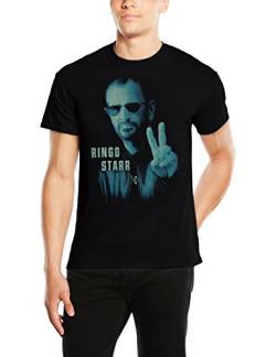 Ringo Starr Herren Colour Peace T-Shirt, Schwarz, L von Ringo Starr