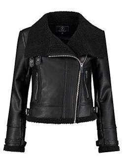 Rino & Pelle Refka Damen Biker Jacke -schwarz Farbe Black, Größe 42 von Rino & Pelle