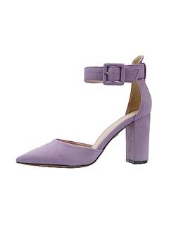 Rio Fiore Damen Pumps, Violett, 8,5cm Blockabsatz, Textil, Riemchenpumps, 2062A-9-J-12 (Purple, 41EU) von Rio Fiore