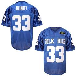 AL Bundy Fußballtrikot, 33 Polk High Blue Shirt Herren 90er Jahre Hip Hop Kleidung S-3XL, #33 Blau, 3X-Groß von Rioofinx