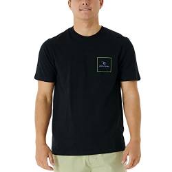 RIP CURL Herren Corp Icon Tee T Shirt Top Jade, Schwarz , M von Rip Curl