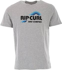 RIP CURL Herren Surf Revival Waving Tee T-Shirt Top Grey Marle, Grau Marle, M von Rip Curl