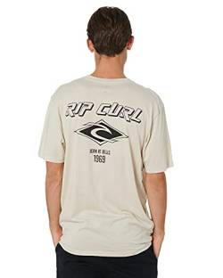 Rip Curl Herren Icons T-Shirt, Knochenfarben, Groß von Rip Curl