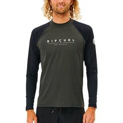 Rip Curl Shockwaves Langärmeliges UV-T-Shirt mit lockerer Passform, Schwarz, meliert, M von Rip Curl