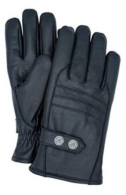 Riparo Winterhandschuhe Herren, Handschuhe Herren, Thermo Handschuhe Herren, Echtleder Autofahr und Outdoor handschuhe (Schwarz, L) von Riparo Motorsports