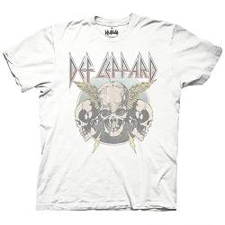 Def Leppard Rock Herren T-Shirt – klassisches T-Shirt Rock Def Leppard Fashion Tee – Def Leppard Kurzarm-T-Shirt, Weiß, Mittel von Ripple Junction