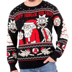 Rick and Morty Happy Human Holiday Ugly Christmas Sweater (Large) von Ripple Junction