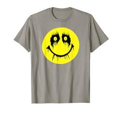 Ripple Junction Black Metal Smiley Face T-Shirt von Ripple Junction