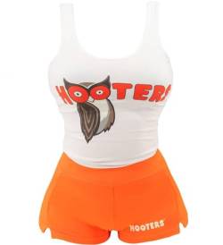 Ripple Junction Hooters Tank and Shorts Outfit Costume Set (Girl Medium) von Ripple Junction